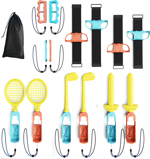 AKiTOMO 阿吉托摩 Switch2 15合1體感套裝, AKSW-350, 1套, 紅色 + 藍色