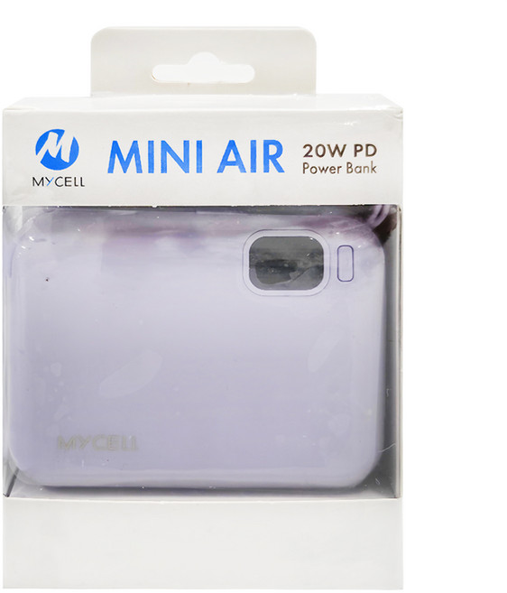 MYCEll 積進科技 MINI AIR PD 20W 帶線快充行動電源, MY-PC-049, 紫色