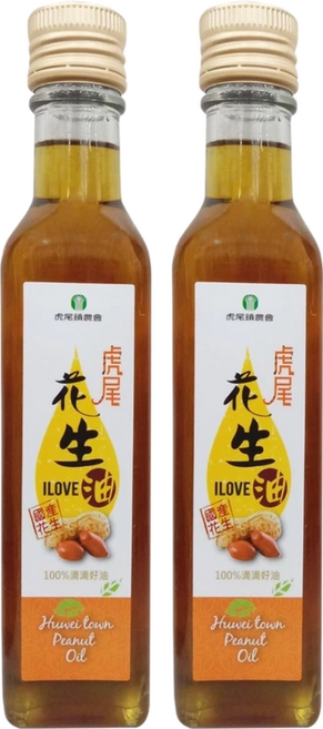 虎尾鎮農會 虎尾花生油100%, 560ml, 2瓶