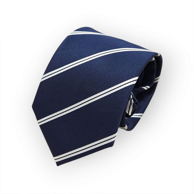 더셔츠스튜디오 남성용 스트라이프 자동 지퍼 넥타이