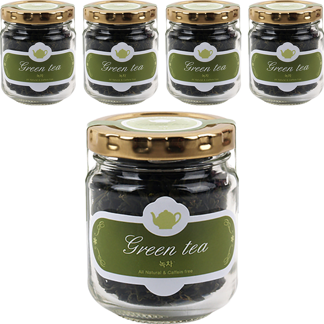 아름드레 유리병 녹차 세작, 30g, 5개, 1개