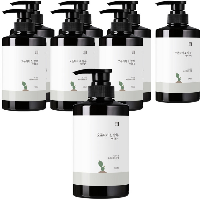 살림백서 오푼티아 앤 밤부 바디워시 베이비파우더향, 500ml, 8개