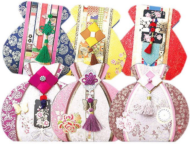 프롬앤투 복을 주는 용돈봉투 6종 세트, 혼합색상, 1세트