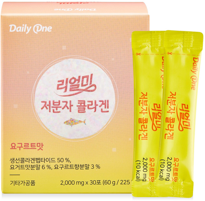 데일리원 리얼미 저분자 콜라겐 요구르트맛, 60g, 1개