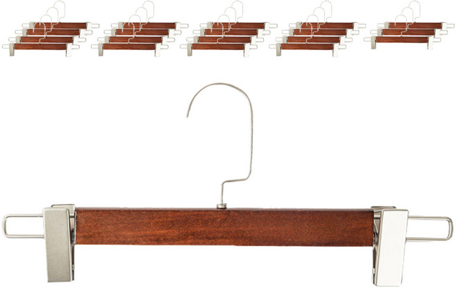 마켓플랜 월넛 심플 바지걸이, 20개