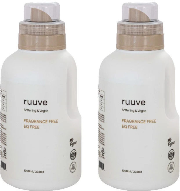 러베 유아 비건 EQ FREE 섬유 유연제 무향, 1L, 2개 - 쿠팡
