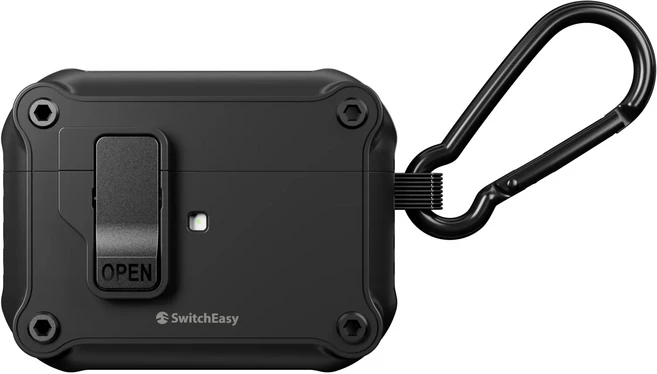 SwitchEasy 魚骨牌 Rugged Shield 耳機保護殼 Airpods Pro 1&2, 黑色, 1個, 單一商品