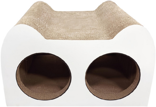 paipet 貓臉貓抓屋, 白色, 1個