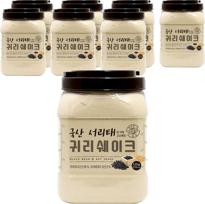 태광선식 국산서리태로 더욱 고소해진 귀리쉐이크, 1.2kg, 8개