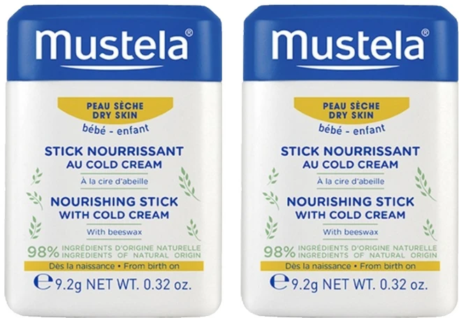 무스텔라 유아용 너리싱 스틱 위드 콜드 크림, 9.2g, 2개 - 쿠팡