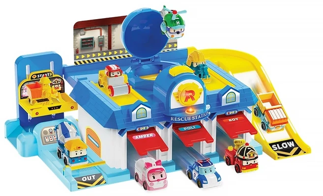 ROI TOYS 迷你救援小隊基地 藍色 3歲以上 1盒 40 x 20.5 x 34.5cm