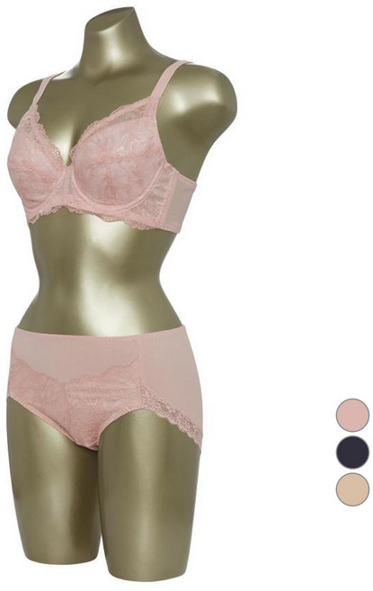 트라이엄프 여성용 레이스 풀컵 브라 팬티 세트