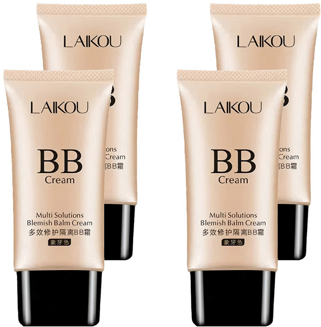 LAIKOU 萊蔻 多效修護隔離BB霜 50g, 02象牙色, 4條