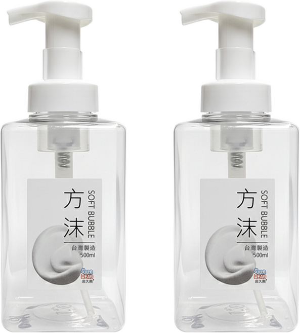 BEER BEAR 皮久熊 方沫慕絲瓶 MY-6974 500ml, 透明色, 2瓶