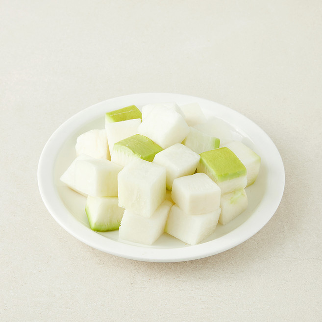 국내산 조각무 깍뚝썰기, 1개, 300g