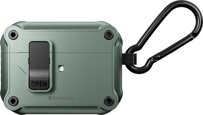 SwitchEasy 魚骨牌 Rugged Shield 耳機保護殼 Airpods Pro 1&2, 銀霧綠, 1個, 單一商品