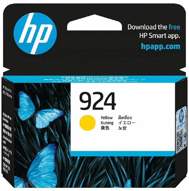 hp 惠普 924 原廠墨水匣-4K0U5NA 適用HP OfficeJet Pro 8130 Series, 黃色, 1個