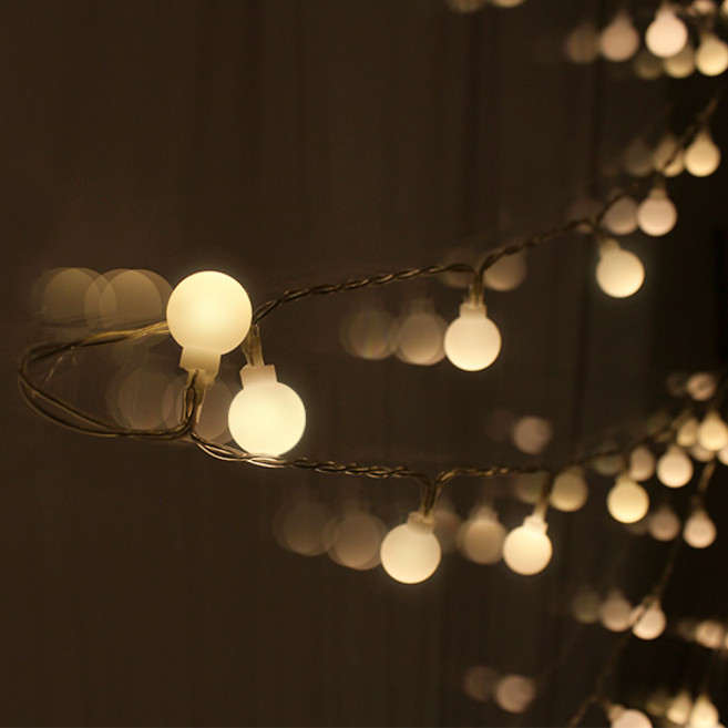 나이스엘이디 LED 100구 8.5m 연결형 앵두전구 투명선 점멸세트, 웜화이트, 1개