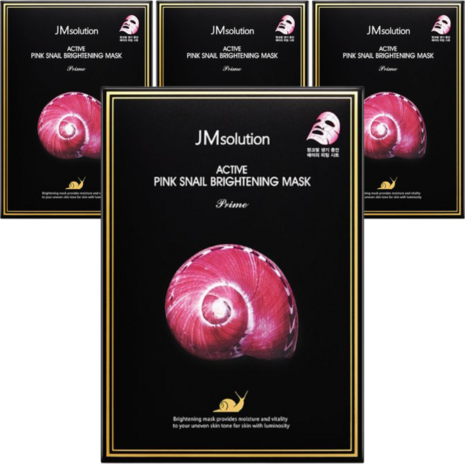 제이엠솔루션 액티브 핑크 스네일 브라이트닝 마스크 프라임 30ml, 10개입, 4개