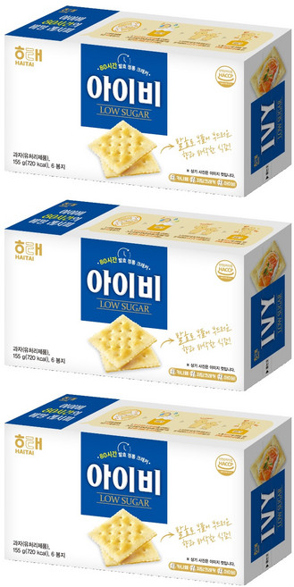 해태제과 아이비 크래커, 155g, 3개