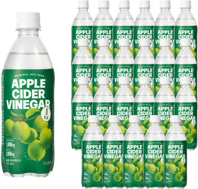 클룹 애사비소다 매실 제로, 500ml, 24개