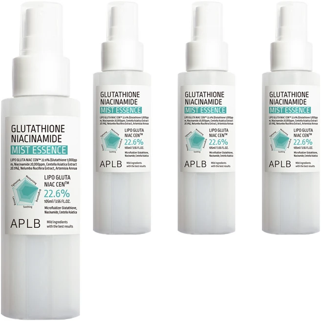 APLB 글루타치온 나이아신아마이드 미스트 에센스, 105ml, 4개 - 쿠팡