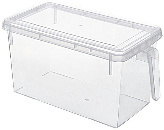 葉子小舖 冰箱帶蓋收納盒 透明色, 1個, 1個