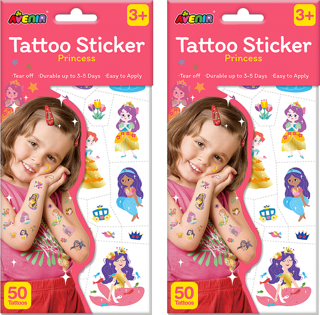 AVEnIR 童趣紋身貼紙, 2個, 公主