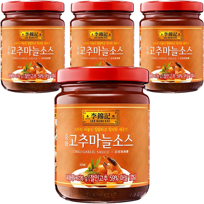 이금기 오뚜기 중화 고추마늘 소스, 226g, 4개