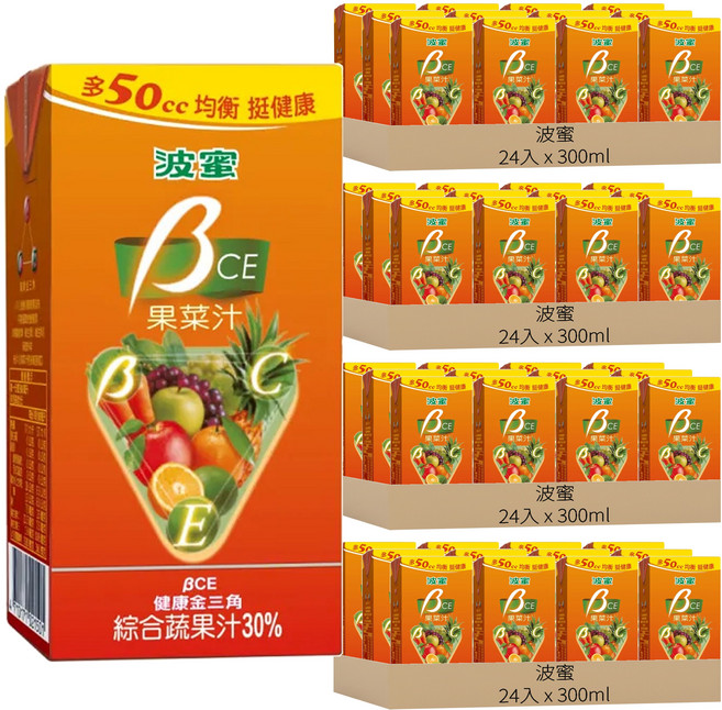 波蜜 果菜汁BCE, 300ml, 96入