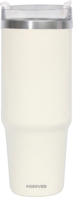 FOREVER 不鏽鋼保冰保冷冰霸杯/隨行杯, 1個, 900ml, 乳白色