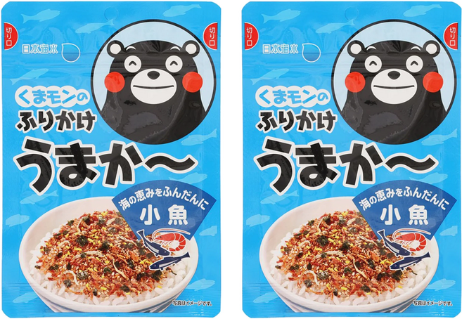 日本海水 熊本熊 小魚風味拌飯料, 2個, 25g