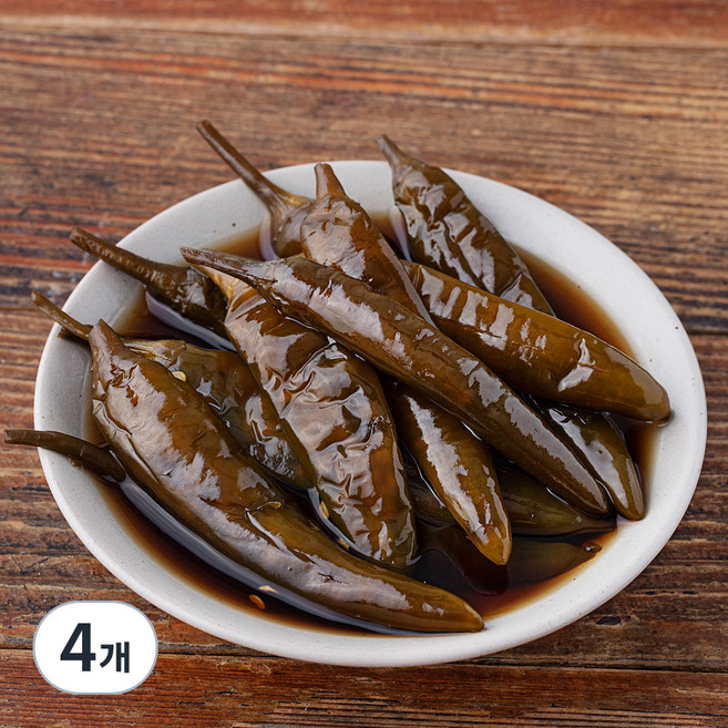 도들샘 고추맛절임, 1kg, 4개