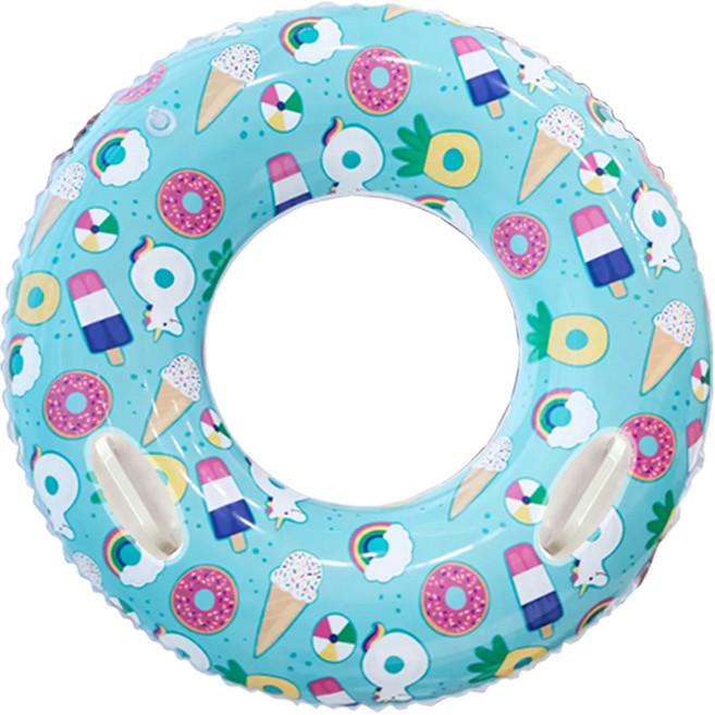 요이치 물놀이 성인용 튜브 100cm + 수리용 테이프, 아이스크림, 1세트