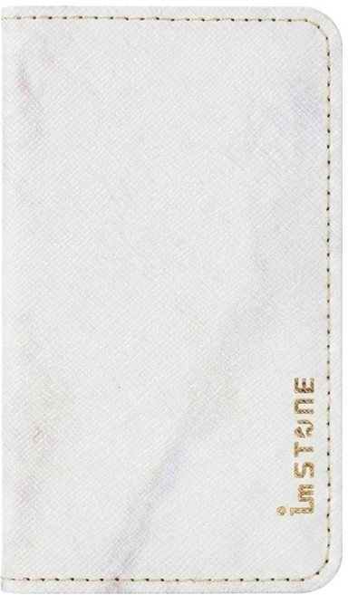 imSTONE 手機防盜石革磁吸式卡套, 白大理石, 1個