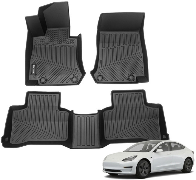 더존 입체포집 TPE 카매트 풀세트, 테슬라 모델3(2020~2021), 올블랙