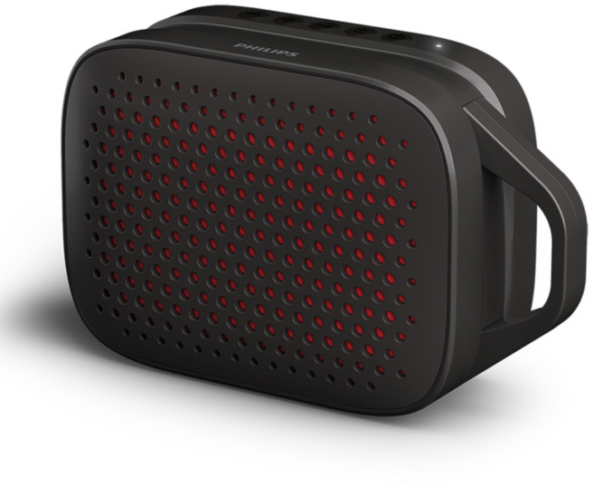 필립스 휴대용 미니 무선 블루투스 스피커, TAS1209, 블랙