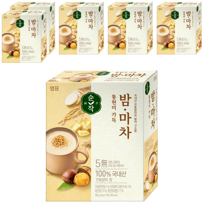 Sunjak 純作 滿滿全糙米栗子山藥茶, 6個, 10個, 20g