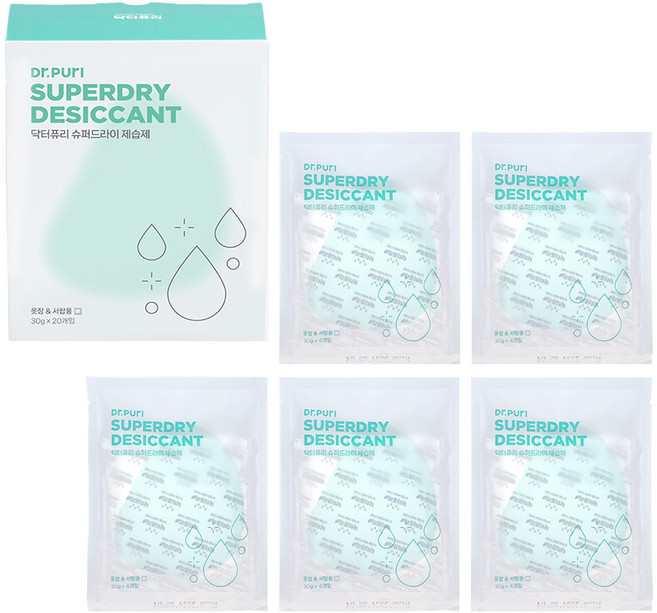 닥터퓨리 슈퍼드라이 제습제 본품, 30g, 20개