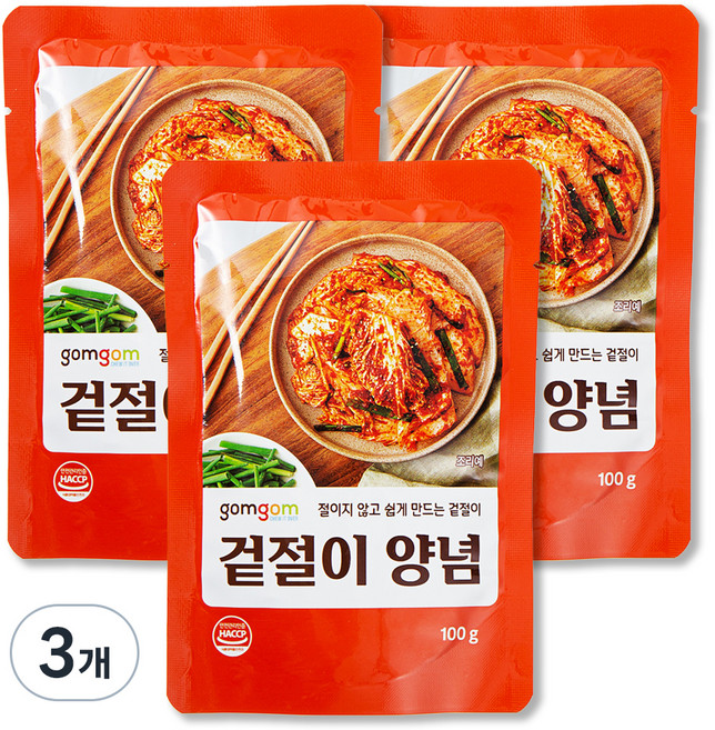 곰곰 겉절이 양념, 100g, 3개