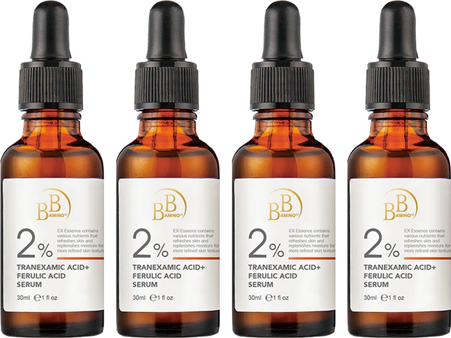 BB AMINO 科研 2%傳明酸 + 阿魏酸淨白精華, 30ml, 4瓶