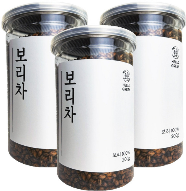 헬로우그린 볶은 보리차, 200g, 3개, 1개입
