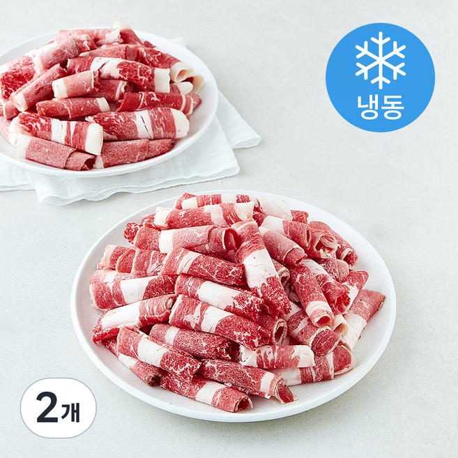 미트엔조이 미국산 초이스 차돌양지 샤브샤브용 (냉동), 2개, 2kg