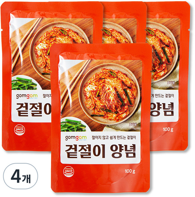 곰곰 겉절이 양념, 100g, 4개