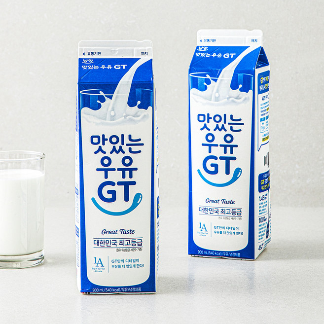 남양유업 맛있는 우유 GT, 900ml, 2개