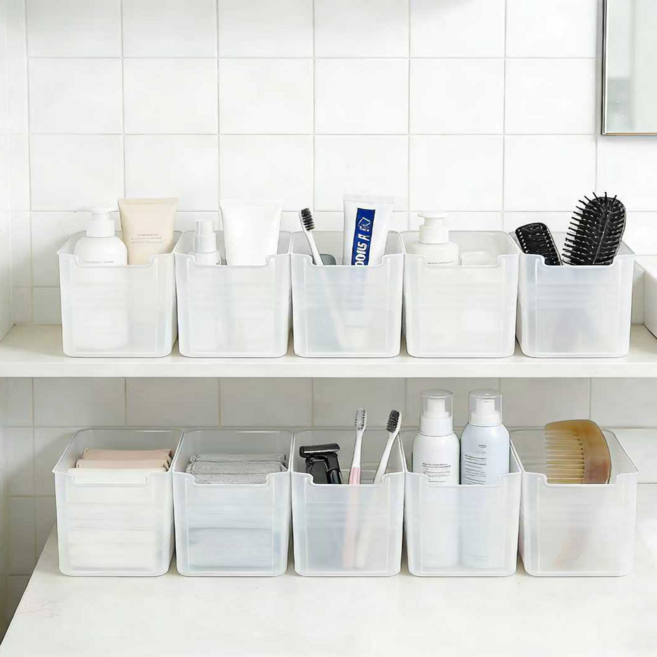 프란다스 다용도 수납 정리함, 반투명, 30개