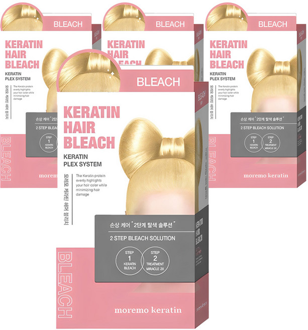 모레모 케라틴 헤어 블리치 탈색제, 80g, 4개