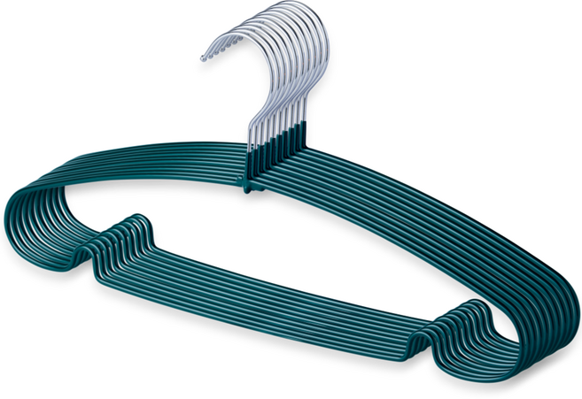 제이밀 코팅 논슬립 옷걸이, 그린, 10개