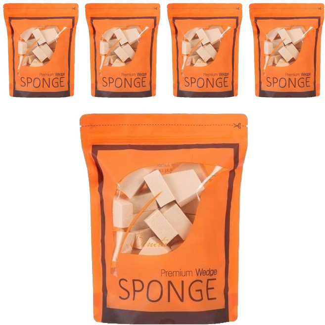 베네툴 웨지 메이크업 스폰지 대용량 30p, 5개