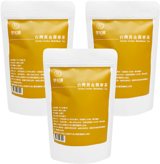 T.NOW 茶知道 台灣黃金蕎麥茶, 7g, 30包, 3袋
